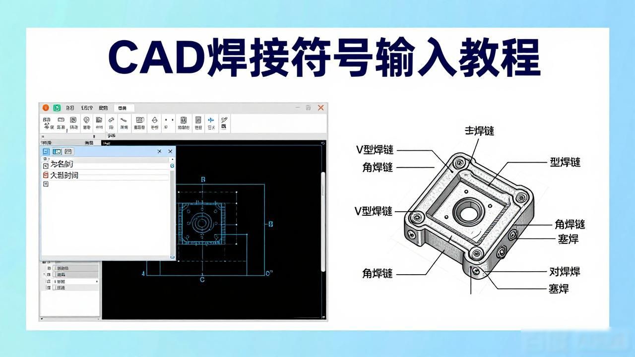 CAD焊接符号输入方法_平面焊接焊接符号怎么打_机械CAD焊接符号插入教程