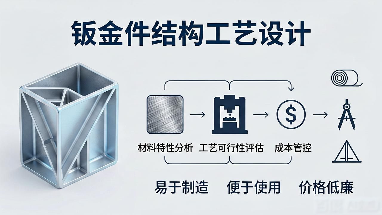 钣金展开教学视频播放_钣金结构设计原则_材料选择规范