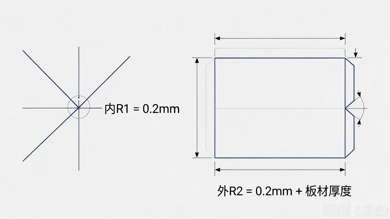 钣金钝角展开公式_钣金锐角展开计算_钣金大角度怎么展开