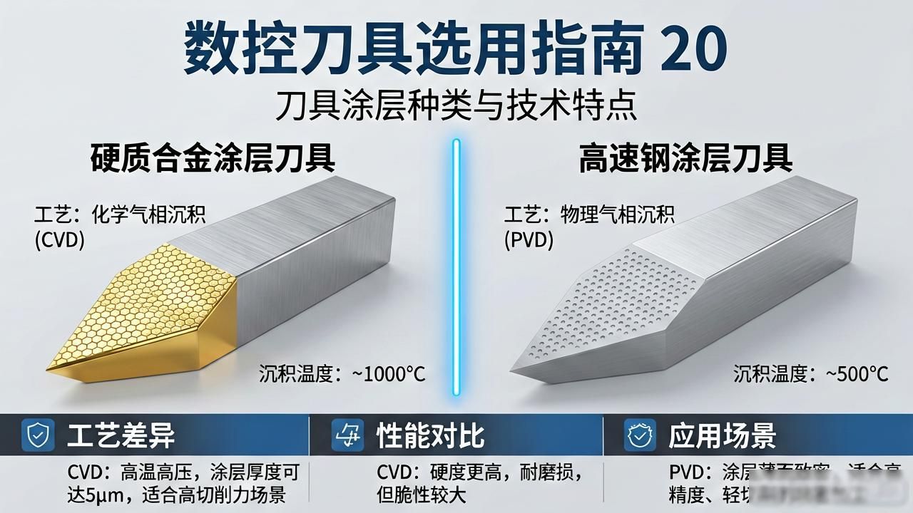 刀具涂层种类特点_CVD涂层刀具PVD涂层刀具区别_机加工刀具种类与选用