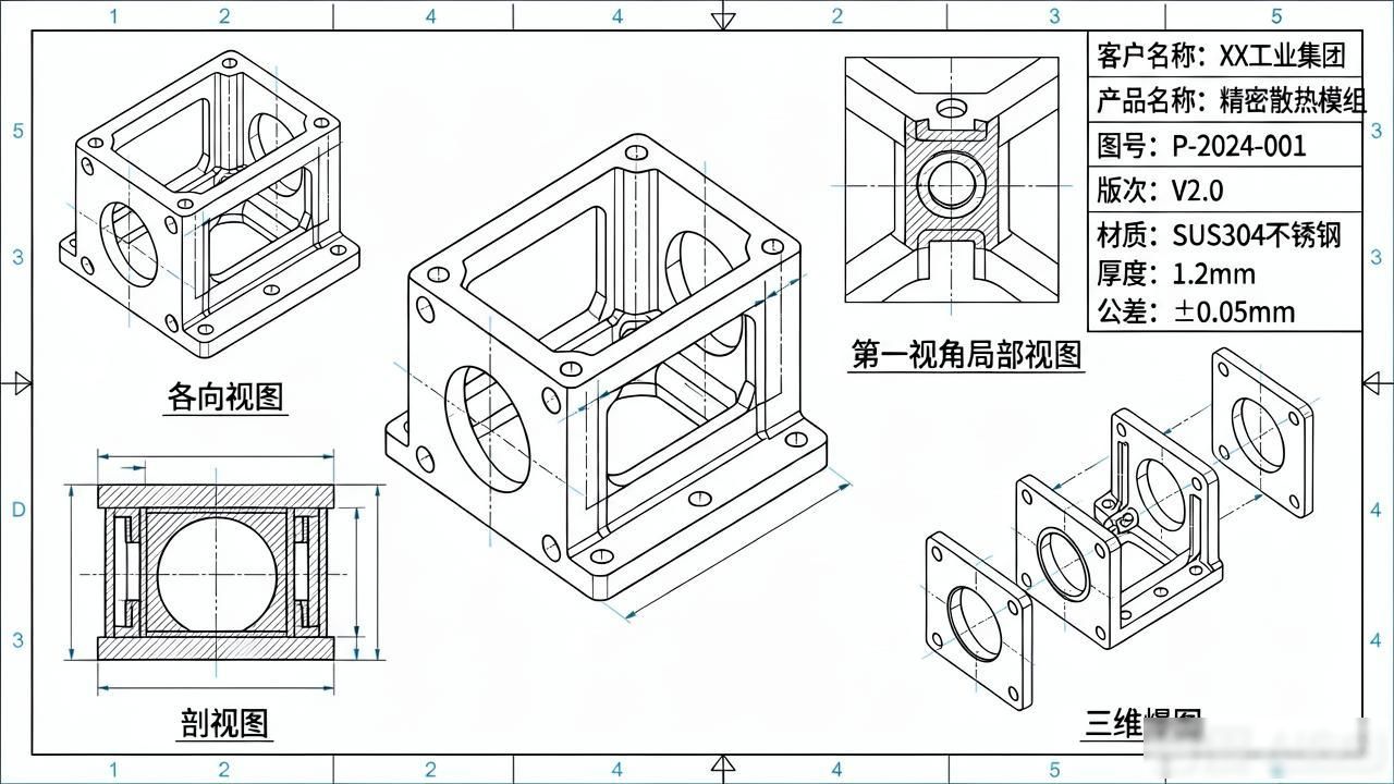 AP100SolidWorksAutoCAD展开图绘制_钣金工程图纸绘制规范_钣金展开图画法基础