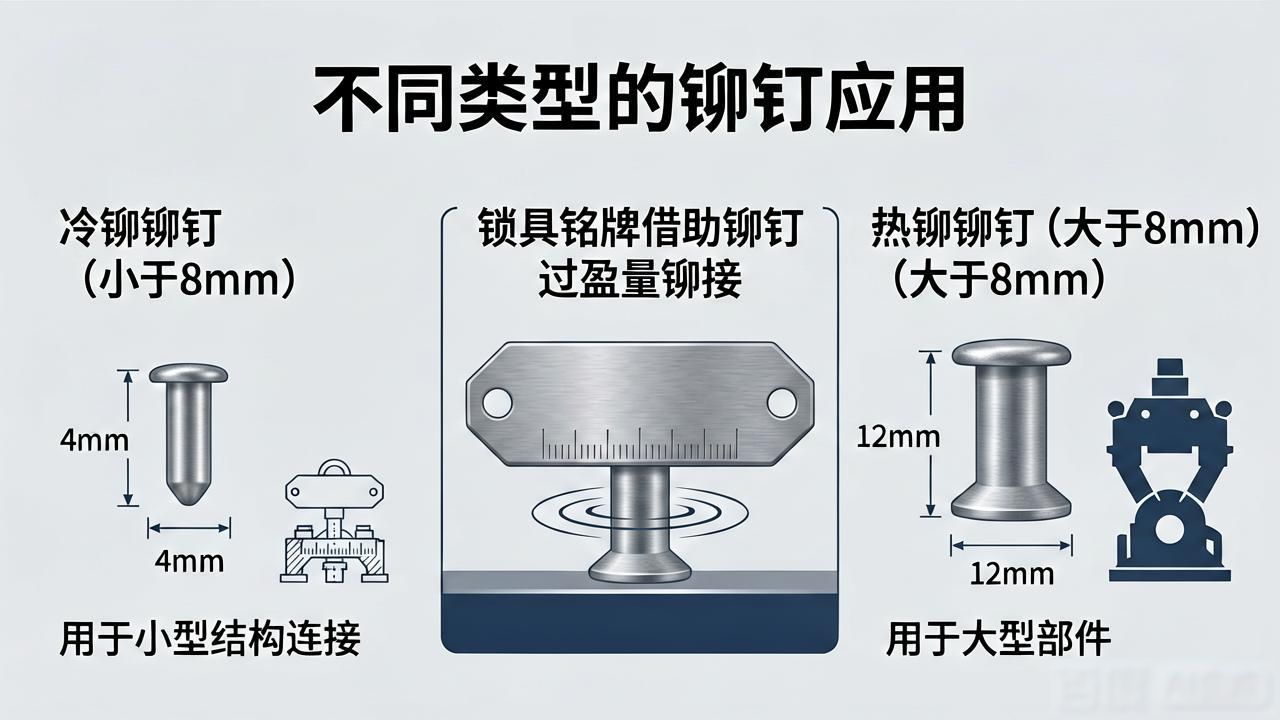 风扇铆钉手工安装_热铆工艺铆钉工具_R型铆钉应用