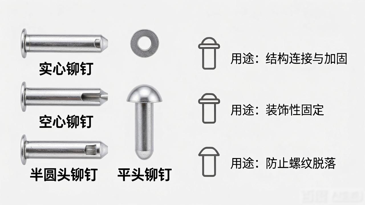 铆钉类型_实心铆钉_铆钉拉铆工具图片大全