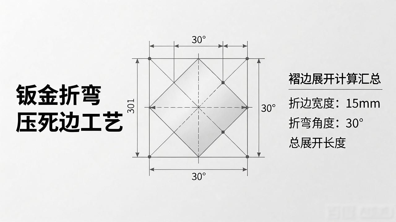 钣金加工折弯压死边工艺，褶边展开计算汇总！-铆焊老刘铆工焊工笔记