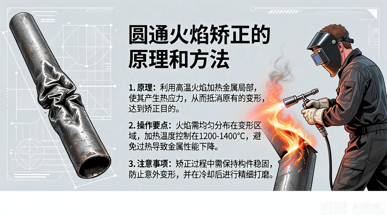 圆通火焰矫正方法_圆通火焰矫正原理_火焰矫正圆管方法和技巧