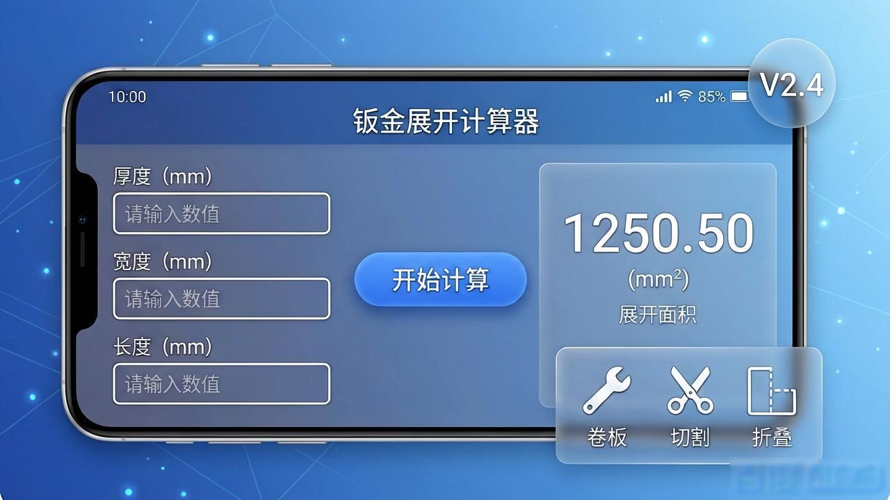 钣金展开软件_钣金展开计算器_钣金展开尺寸软件