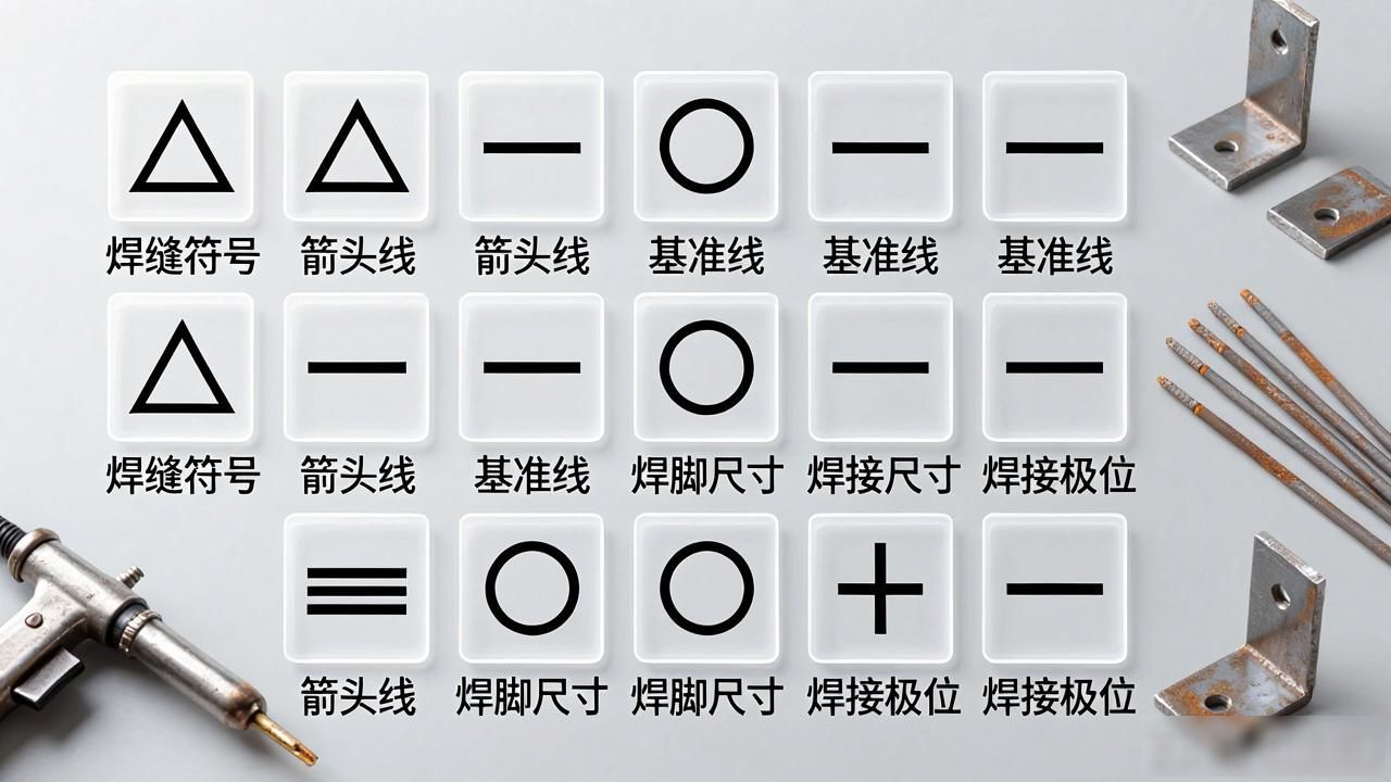 焊接符号标注方法_坡口符号标准_焊接符号补充符号