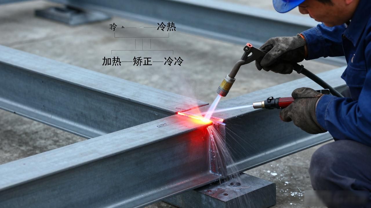 h型钢变形火焰矫正_钢结构焊接变形矫正工艺_钢结构焊接变形火焰矫正方法