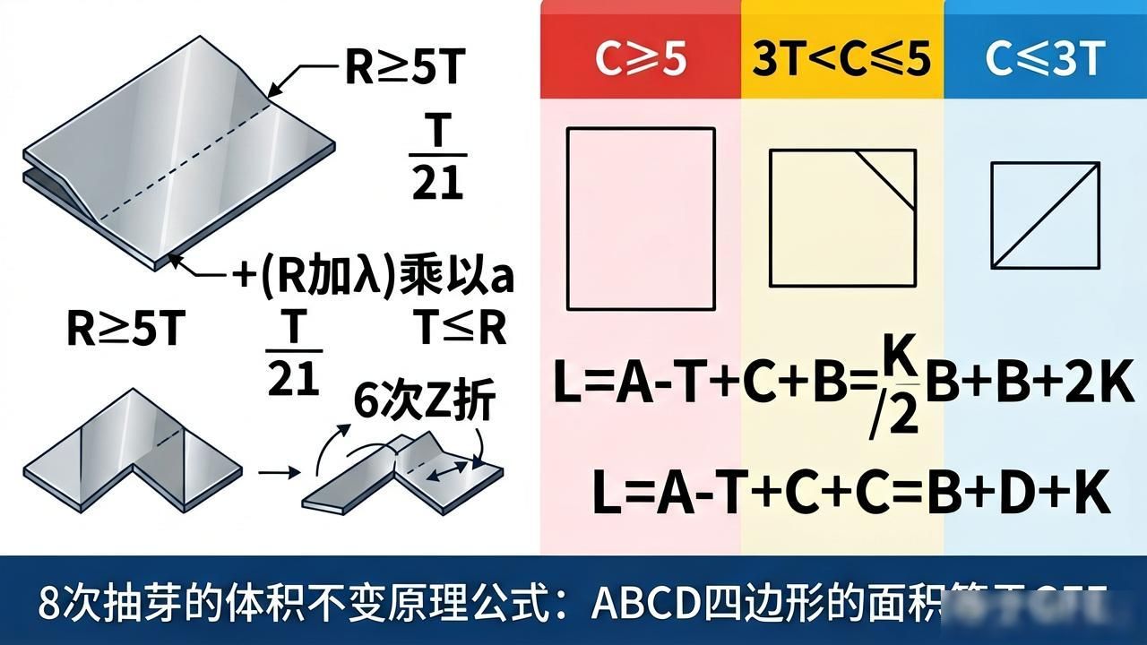 钣金圆柱展开图算法_钣金展开公式_钣金展开计算方法