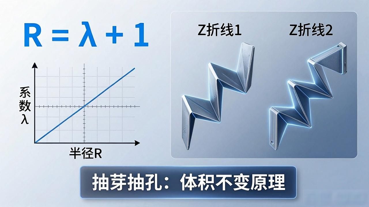 钣金圆柱展开图算法_各种情况下的展开长度计算_钣金展开计算方法