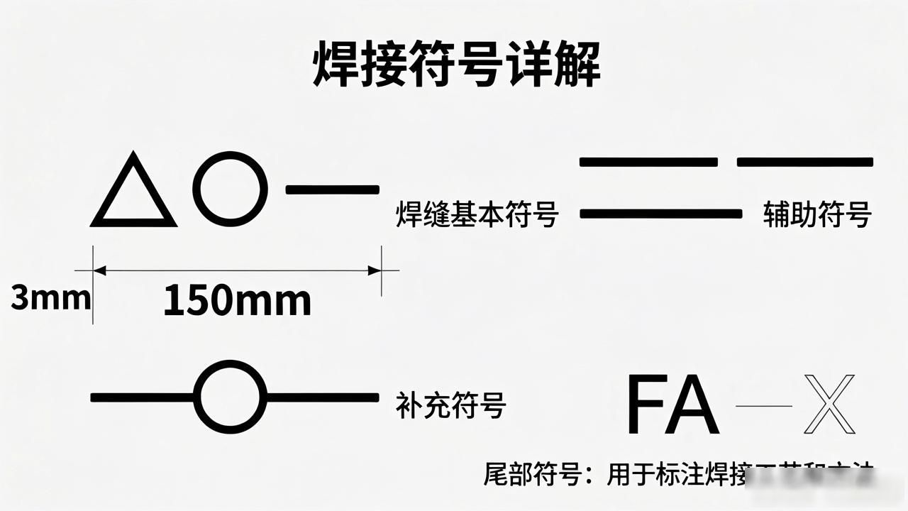 焊接图纸符号标注图解_焊接坡口符号详解_打底焊接符号