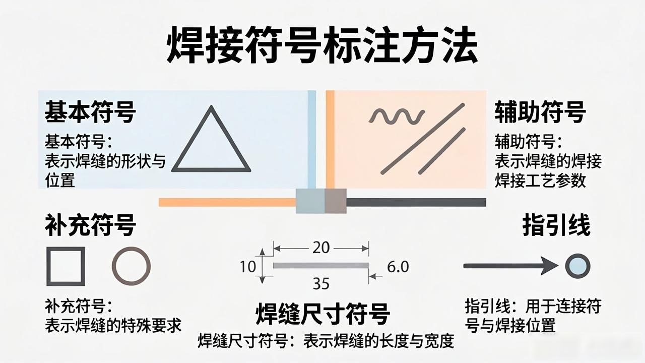 设计中焊接符号的标注方法(符号法与图示法)-铆焊老刘铆工焊工笔记