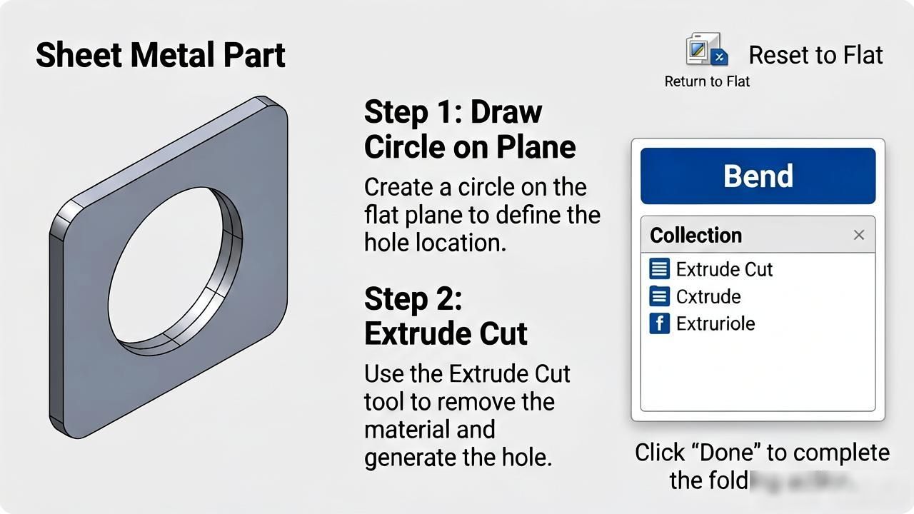 solidworks钣金展开图操作_钣金展开图解步骤_solidworks钣金折叠功能使用