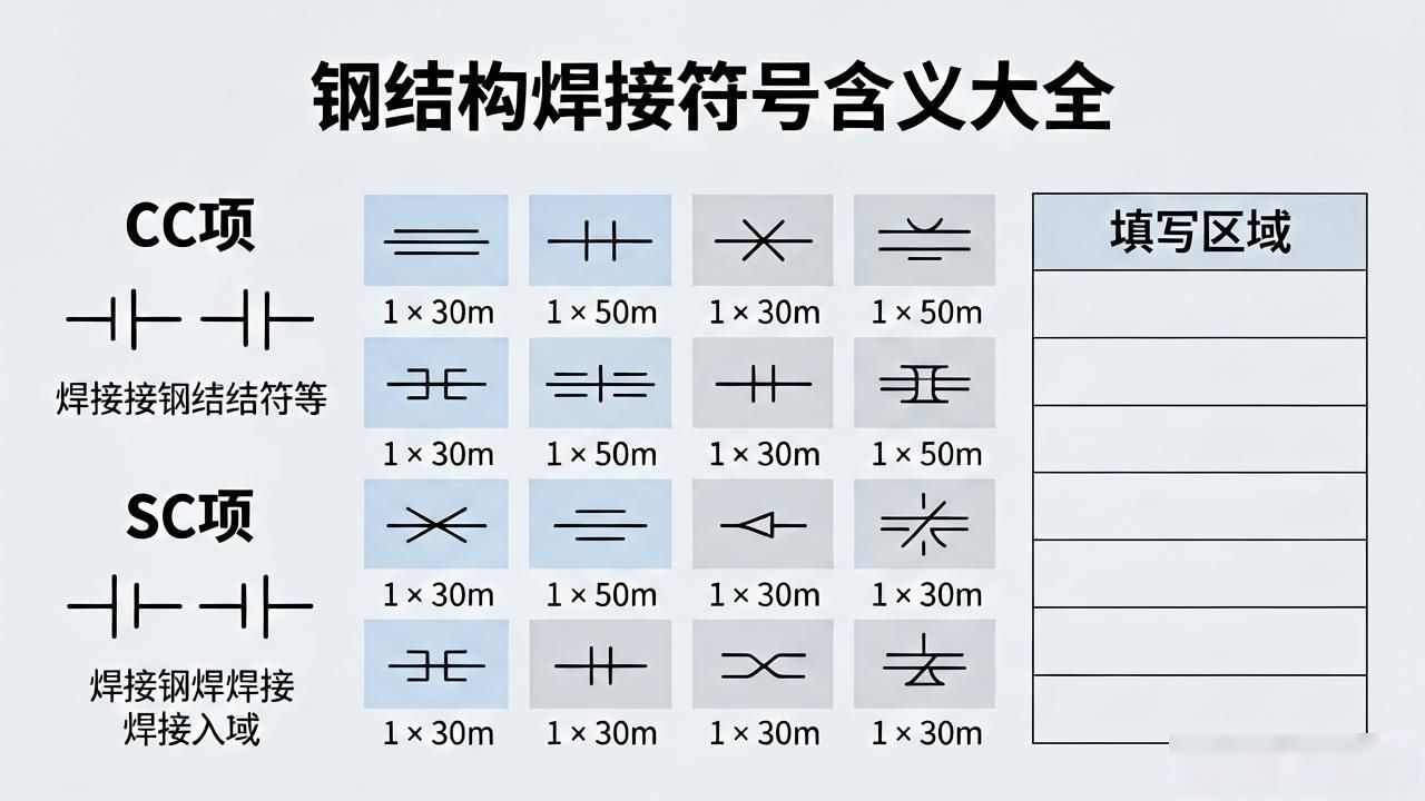 焊接图标符号_钢结构焊缝符号含义_焊接符号标注方法