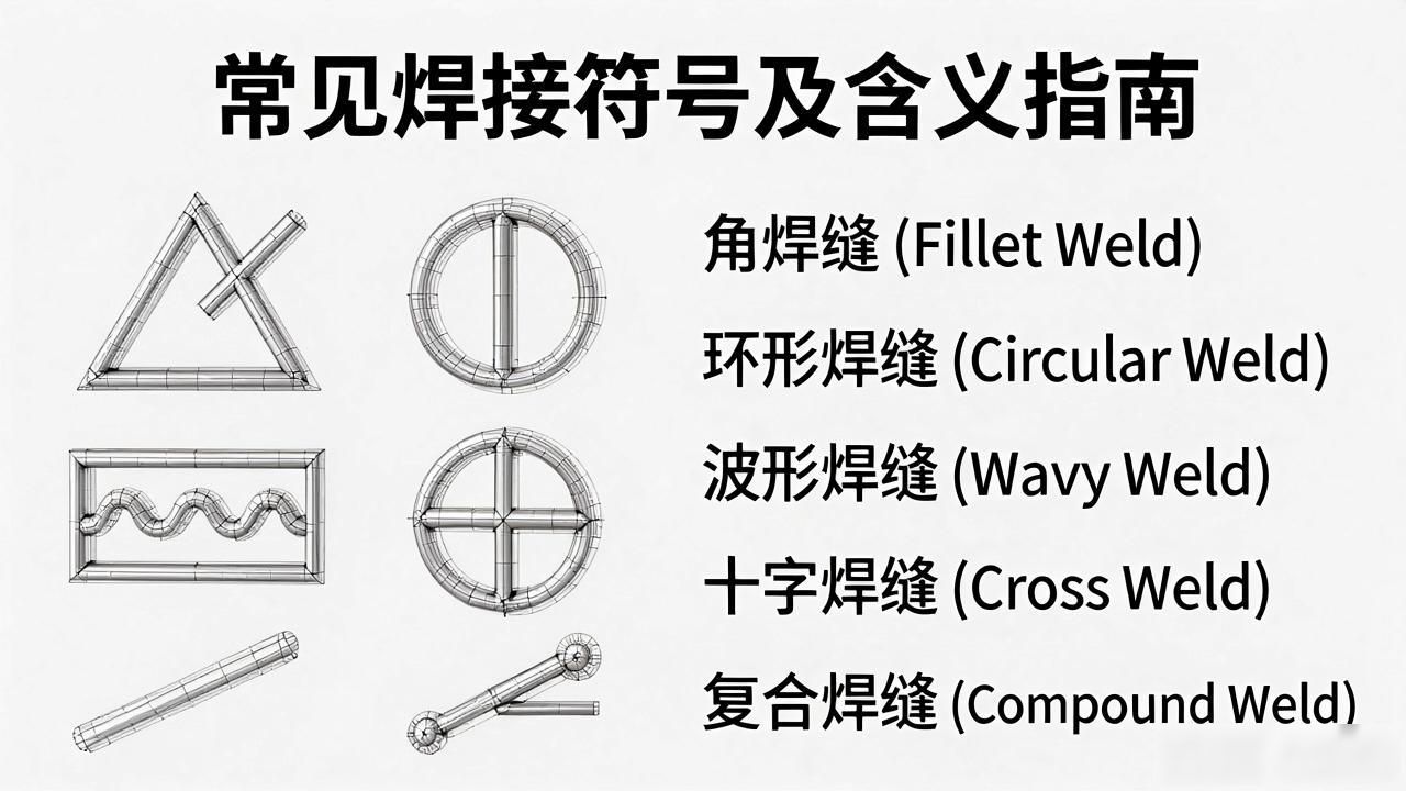 钢结构焊缝符号含义_焊接符号标注方法_焊接图标符号