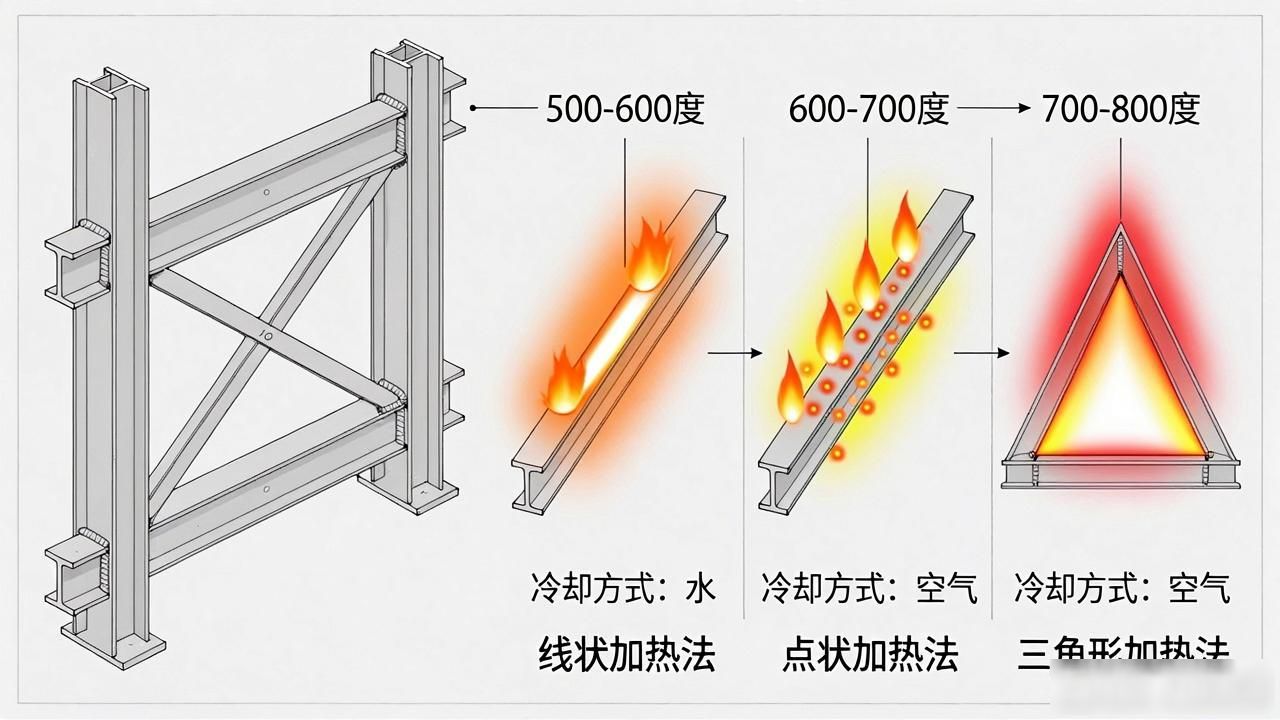钢构焊接变形及火焰矫正施工法-铆焊老刘铆工焊工笔记