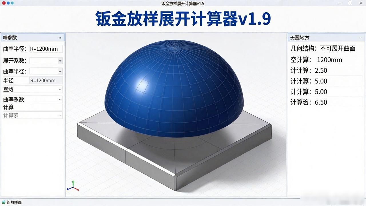 钣金直角展开计算excel_钣金加工放样软件_钣金放样展开计算器