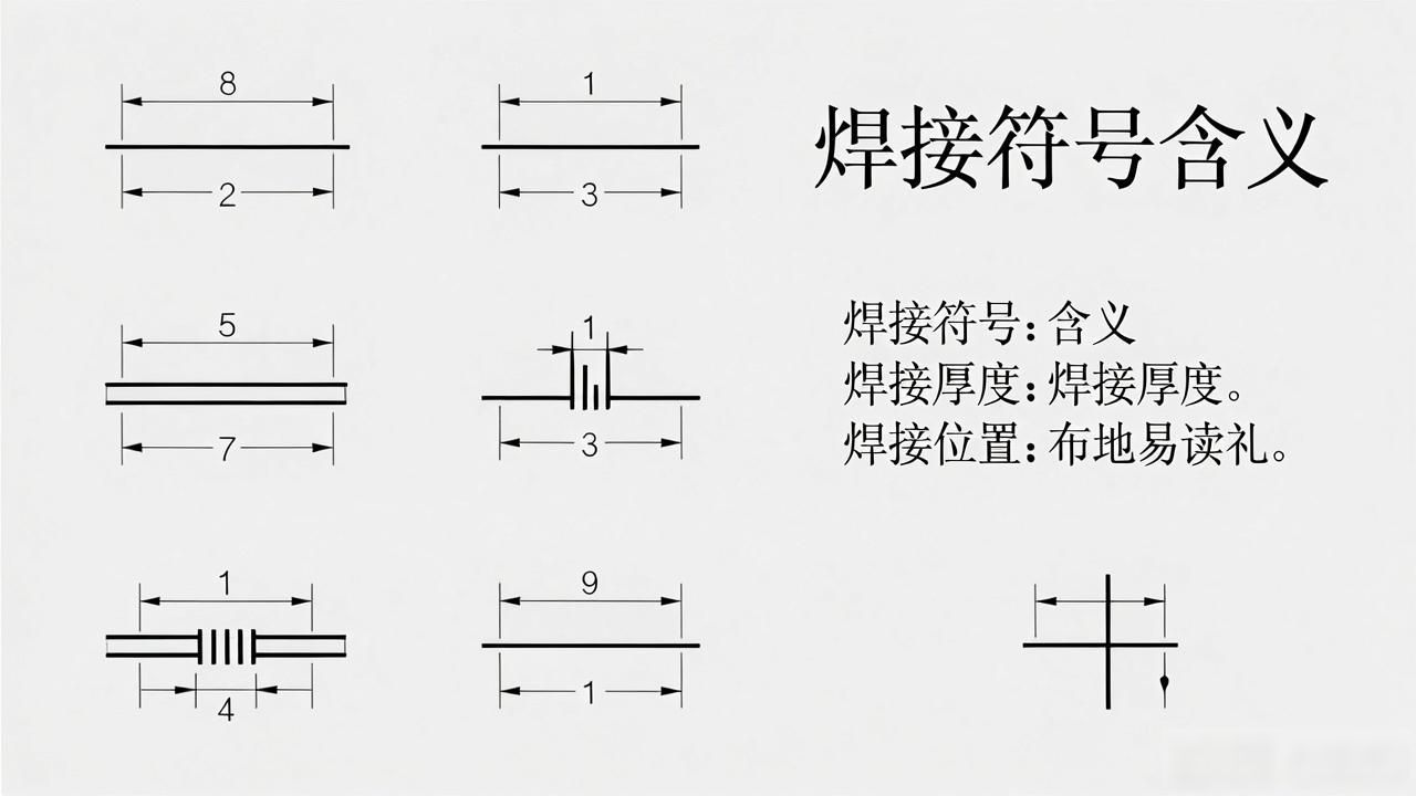 钢结构焊接符号含义大全_CAD焊接图纸符号标注图解示例_cad焊接符号gb