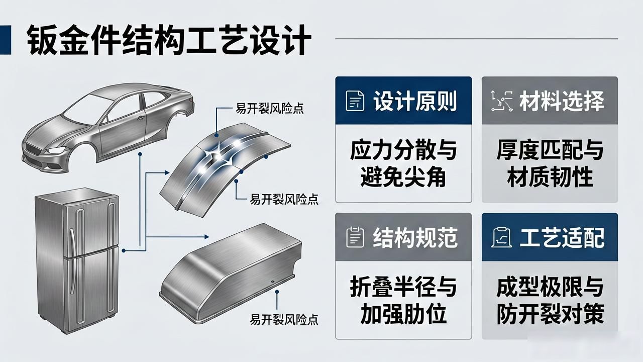 钣金件设计原则_钣金展开折弯半径_材料选择规范