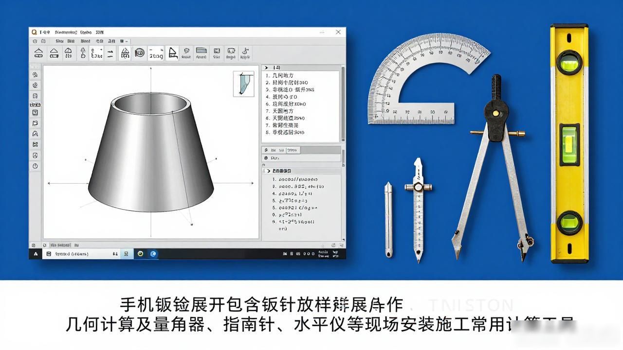 手机钣金展开包含钣金放样展开制作,几何计算及量角器,指南针,水平仪等现场安装施工常用计算工具-铆焊老刘铆工焊工笔记