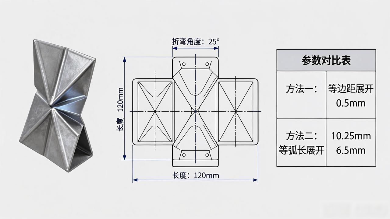 钣金不同角度展开_钣金变形区域展开特点_变形区域Proe钣金展开方式