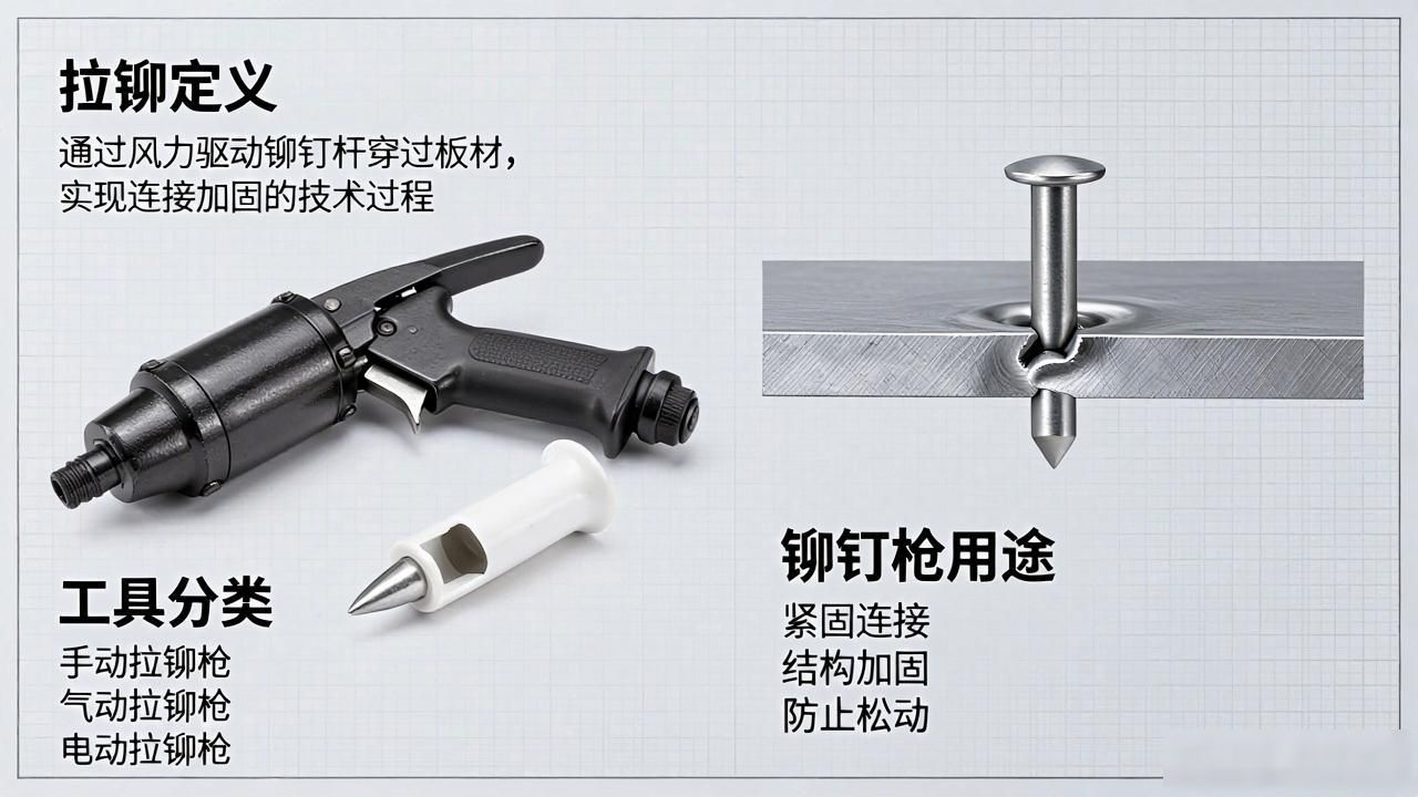 背栓拉铆工具_铆钉枪用途及分类_拉铆定义和拉铆工具分类