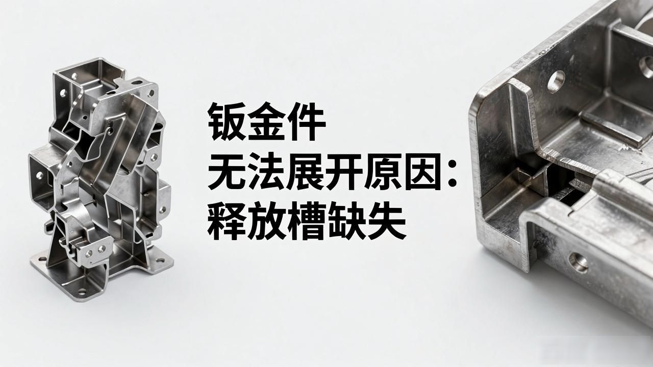 钣金展开孔定位_钣金无法展平解决方法_释放槽缺失问题处理