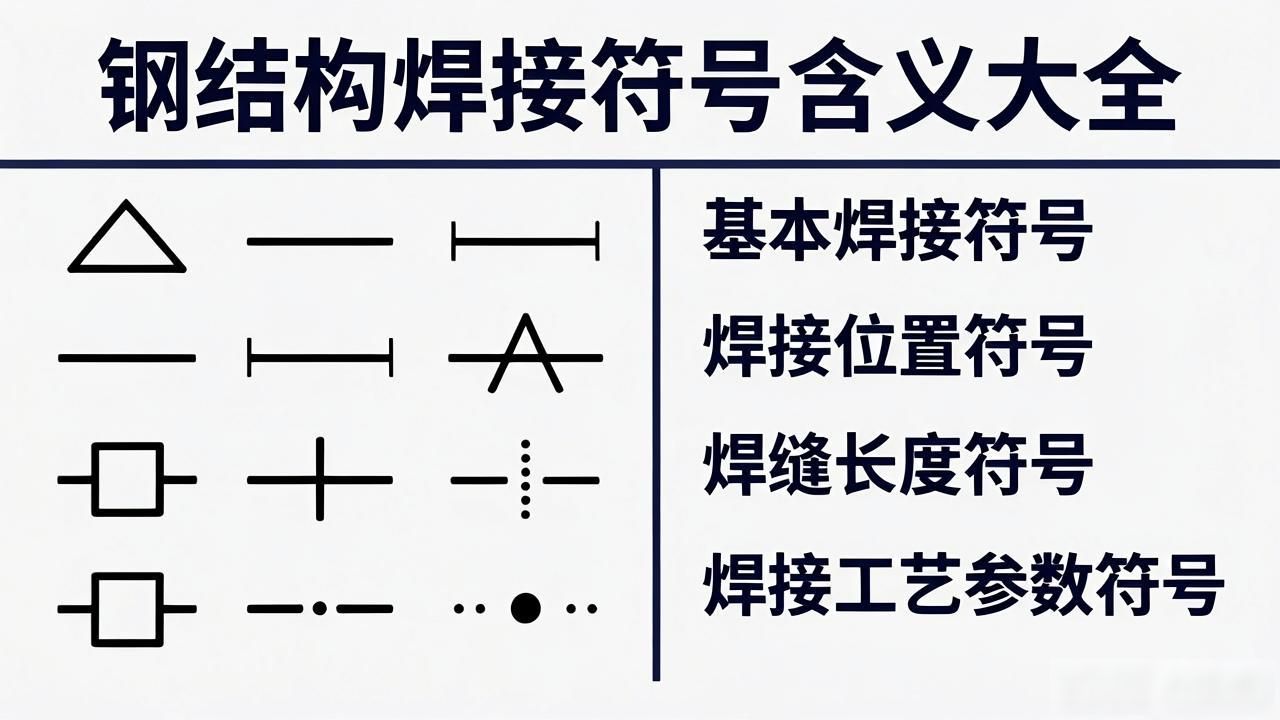 焊接+图例符号_焊接符号标注方法_钢结构焊缝符号含义
