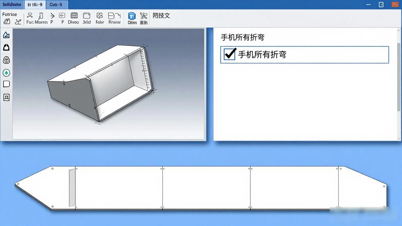 展平命令使用场景_SolidWorks钣金展平展开区别_SolidWorks出钣金展开图
