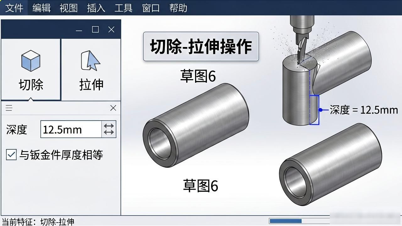 钣金件展开操作_钣金圆弧角展开尺寸_钣金件绘制步骤