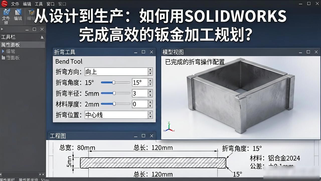 SOLIDWORKS钣金折弯步骤展示_SOLIDWORKS钣金加工顺序配置_solidworks的钣金展开