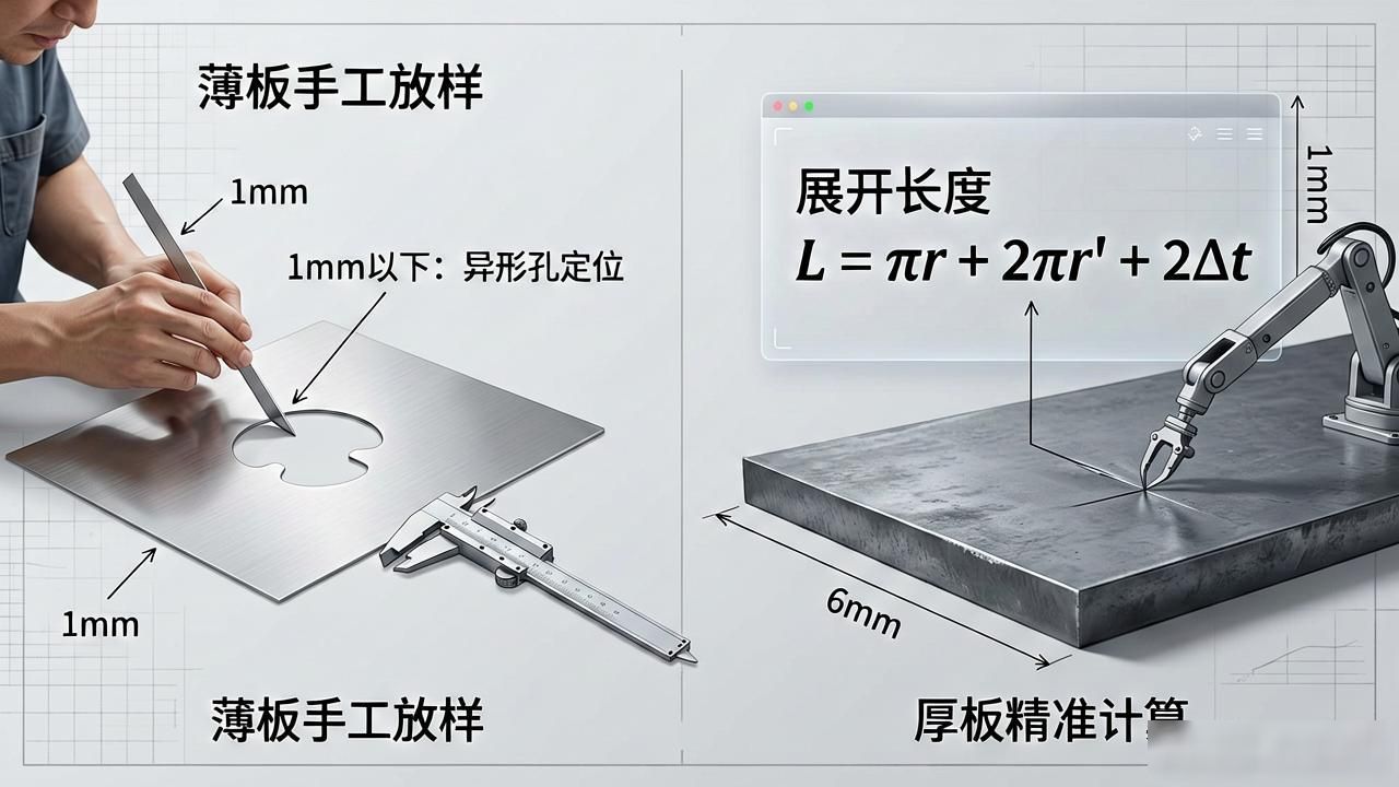 钣金展开放样的一般步骤是什么-铆焊老刘铆工焊工笔记