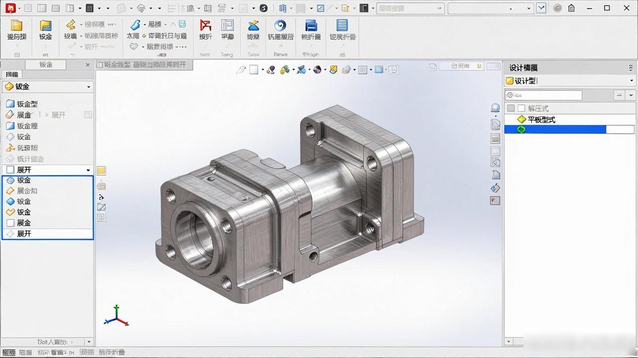 solidworks教程–钣金的展开和折叠怎么使用-铆焊老刘铆工焊工笔记