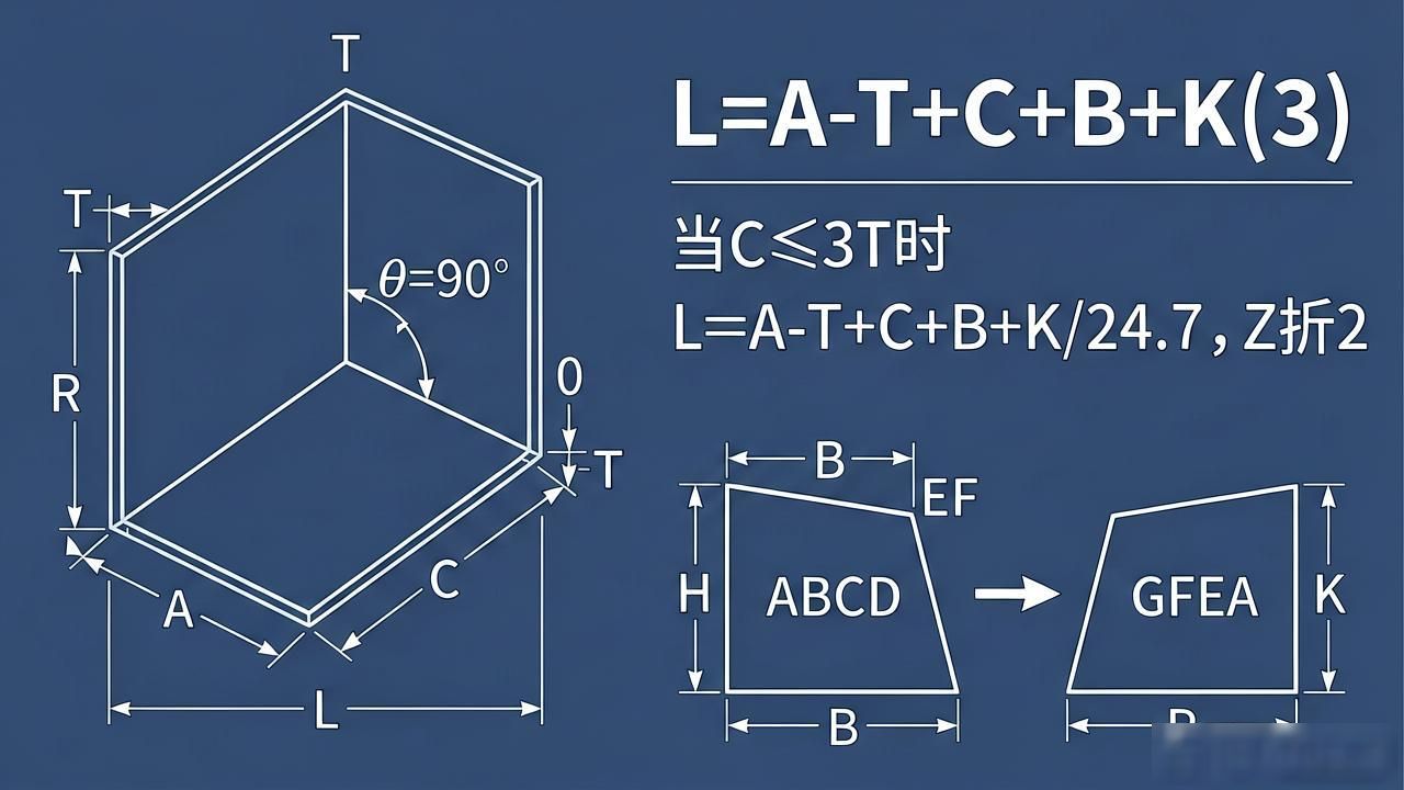 4.1 R=0,折彎角θ=90°(T-铆焊老刘铆工焊工笔记