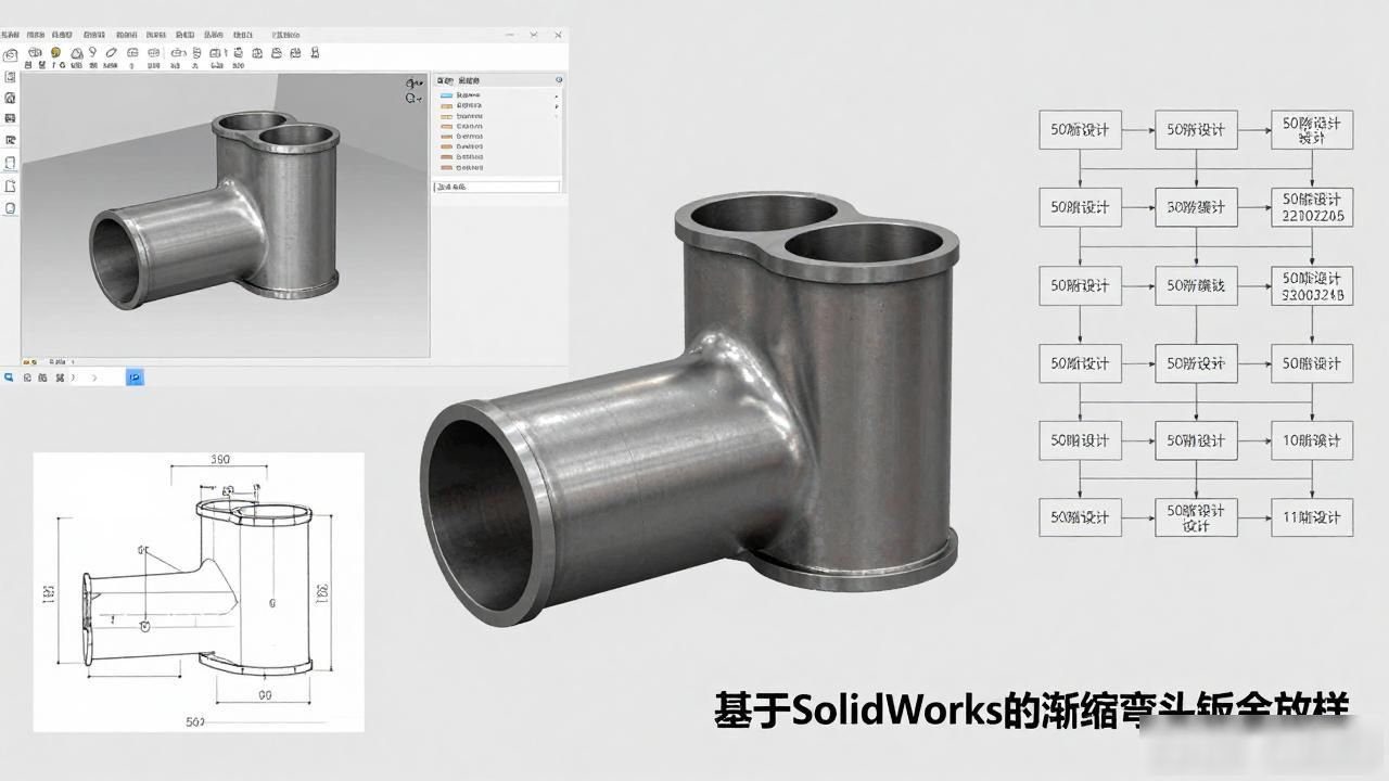 基于SolidWorks的渐缩弯头钣金放样-铆焊老刘铆工焊工笔记