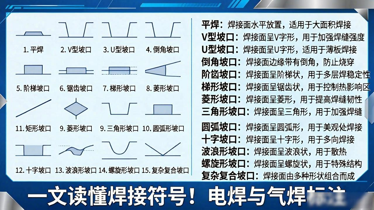 焊接符号解读_焊接符号wb_坡口形式选择