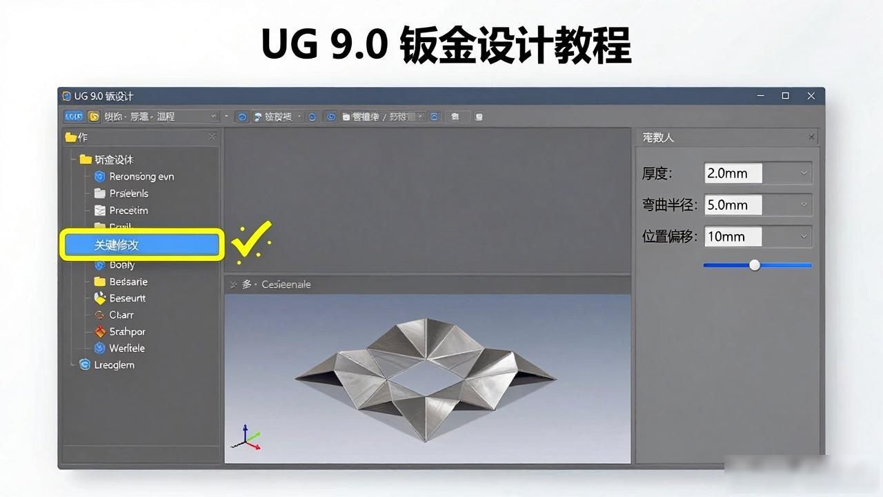 UG9.0钣金设计教程_ug如何用钣金展开_UG9.0钣金特征创建与应用