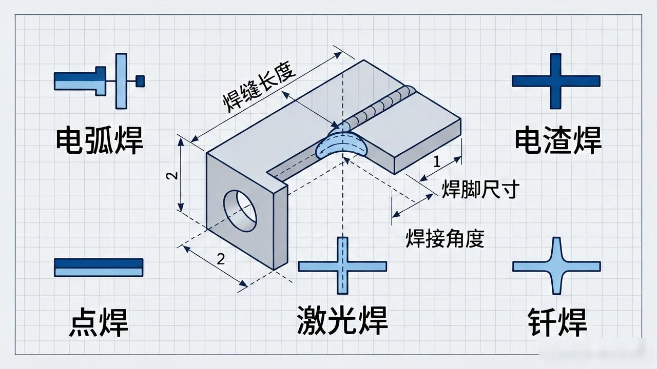 焊缝符号与焊接符号_焊条电弧焊焊缝符号标注方法_焊缝尺寸符号及数据标注