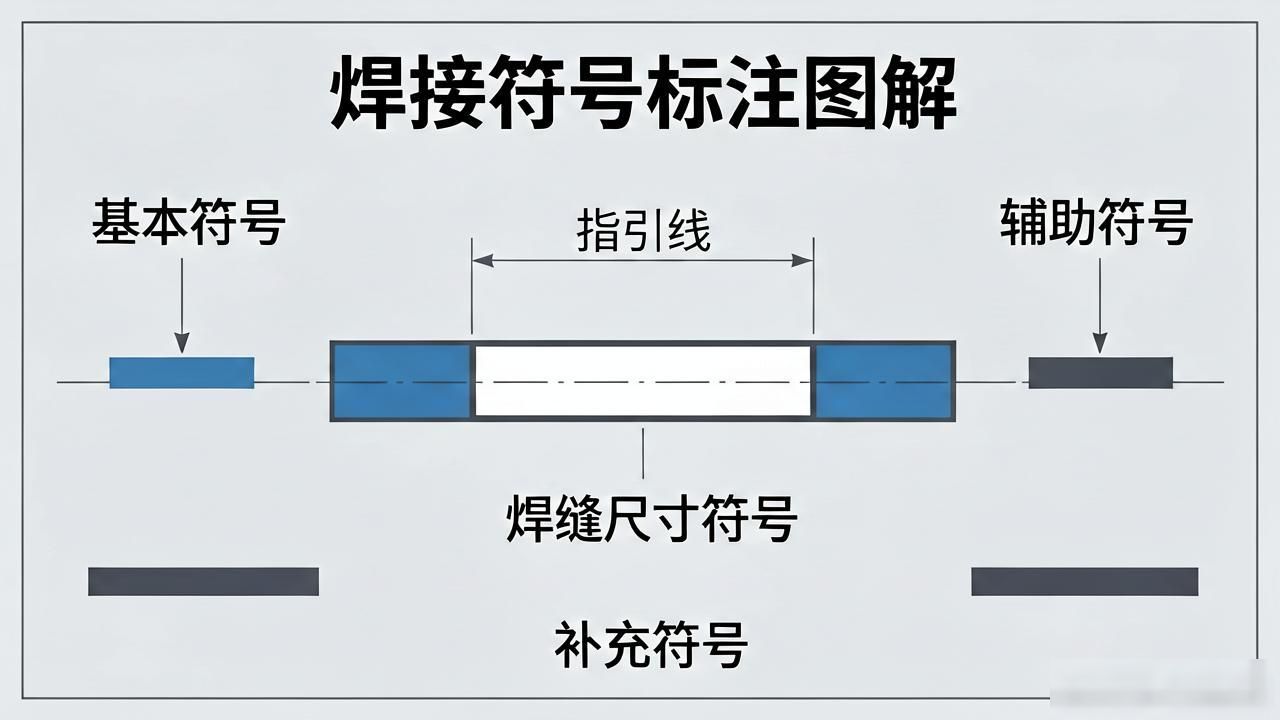 焊缝图示法_焊件焊接符号_焊缝符号标注法