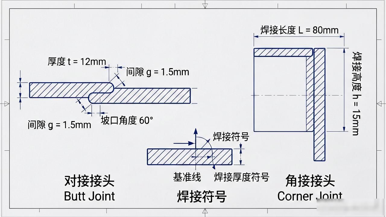 焊接图上的焊接符号_焊接符号标注_焊接接头几何形状