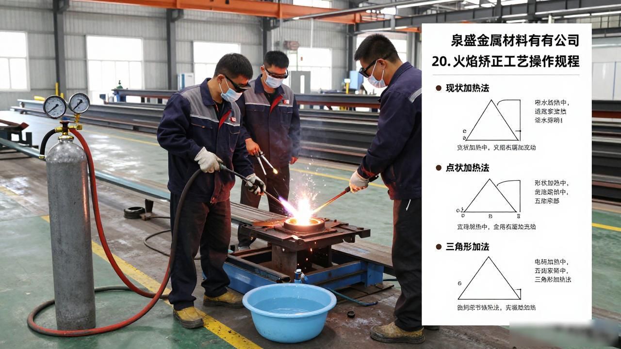 火焰矫正工艺操作规程_简述火焰矫正的工序规程_钢结构焊接变形校正方法