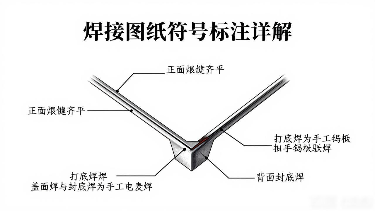 焊接图纸符号标注详解_焊接符号图解示例_焊接点符号