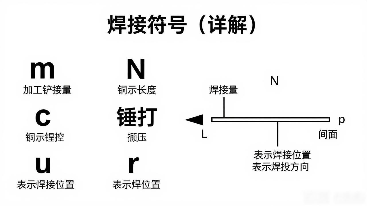 焊接符号大全(详解)-铆焊老刘铆工焊工笔记