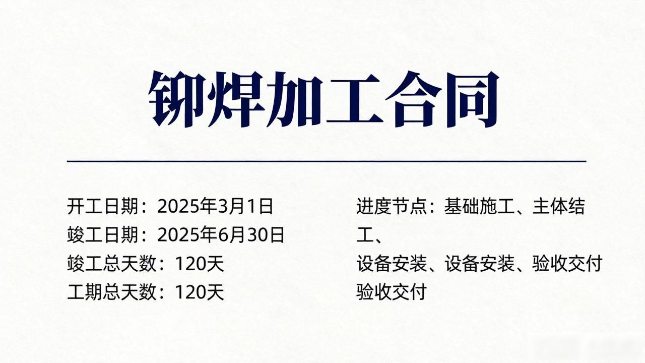 铆焊加工合同-铆焊老刘铆工焊工笔记