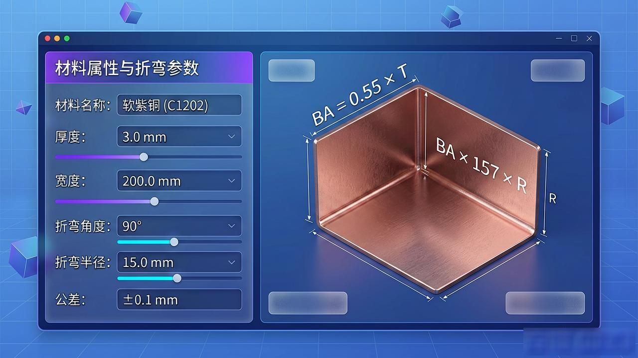 钣金折弯补偿计算方法_钣金折弯展开算料_钣金折弯计算软件