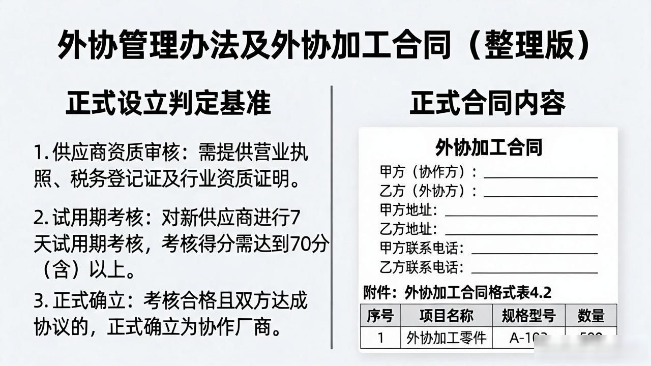 外协管理办法_外协加工归什么部门管理_外协厂商选择标准
