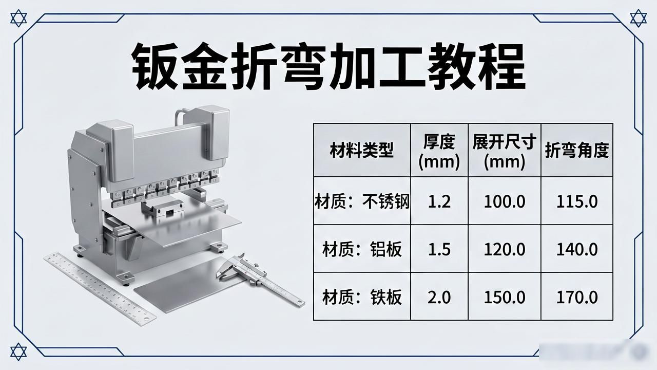 钣金展开尺寸计算_钣金折弯展开算料_不同材质板料折弯补偿系数