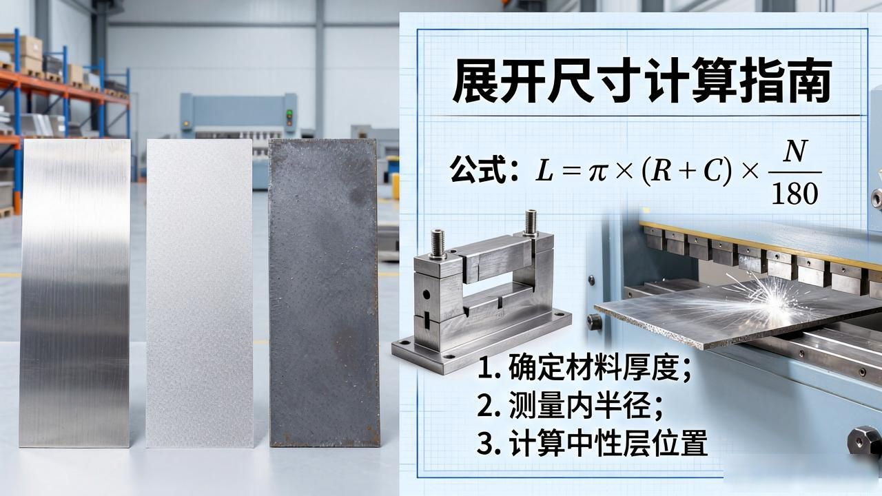 钣金折弯展开算料_不同材质板料折弯补偿系数_钣金展开尺寸计算