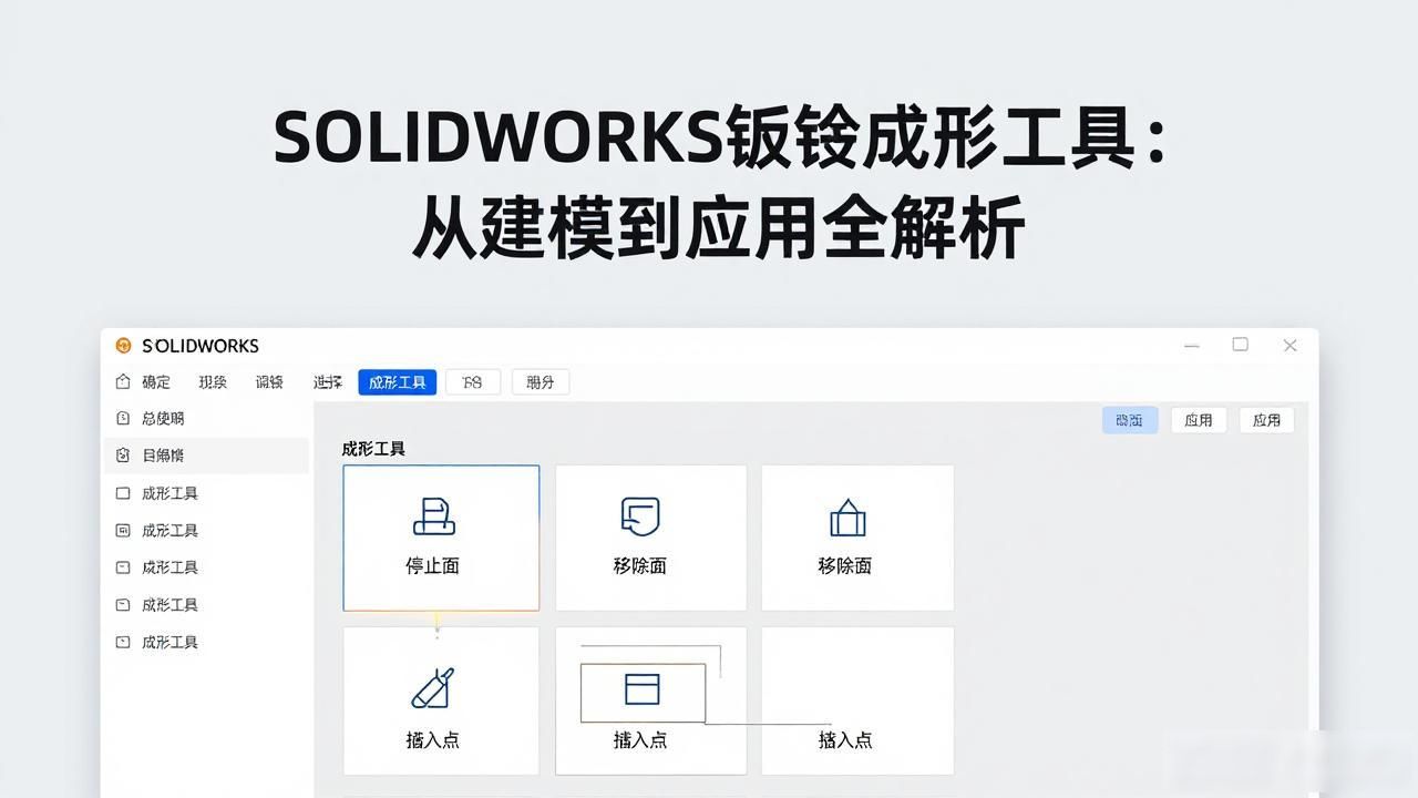 钣金成形工具 SOLIDWORKS 成形工具设计_钣金展开什么软件