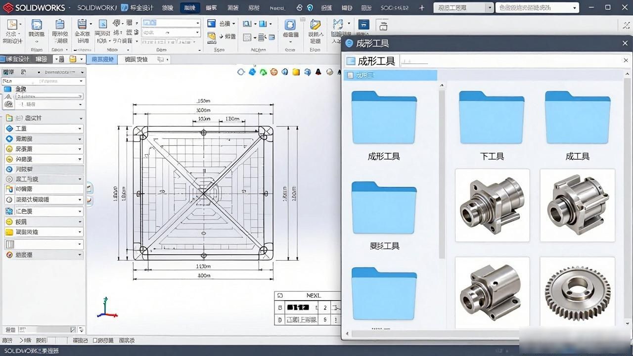 钣金成形工具 SOLIDWORKS 成形工具设计_钣金展开什么软件